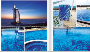 Tuiles de piscine en mosaïque à motifs de <span class=keywords><strong>peinture</strong></span> chinoise moderne Hasin, conception d'art personnalisée pour les hôtels, solution graphique professionnelle - Product Image 6