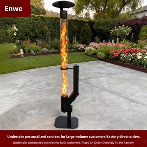 Poêle à granulés transfrontalier pour chauffage domestique, camping extérieur, portable, avec verre intégré, en acier inoxydable, contrôlé - Product Image 2
