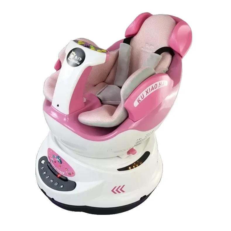 Kursi goyang bayi elektrik cerdas, kursi goyang berputar 360 derajat menenangkan bayi untuk tidur ayunan dengan pengendali jarak jauh