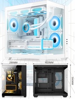 AntarcChill Popular Design EATX ATX Full Tower Computer Cases Towers Tempered Glass PC Gaming Computer Case Gabinete PC Case