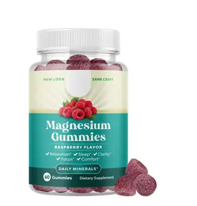 Magnesio Glicinato Gummy Vitamina Sleeping Bear Gummies Magnesio Threonate Gummies Calambre Relajación OEM Magnesio Glicinato