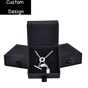 Custom Logo Rigid Sliding Drawer Jewelry and Watch <b>Gift</b> <b>Box</b> Paper Packaging for <b>Earrings</b> Necklaces Rings and Bracelets - Product Image 1