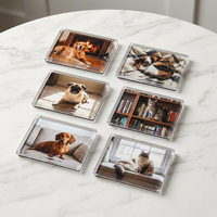Aimant de réfrigérateur personnalisé en acrylique avec motif d'animal de compagnie mignon, autocollant magnétique puissant pour la décoration de la maison, vente en gros