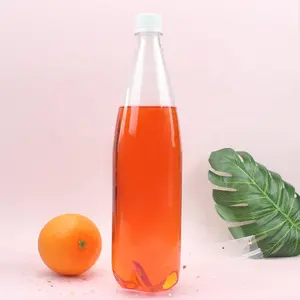 1000ml 1L प्लास्टिक जूस की बोतल पीईटी स्पष्ट पेय पैकेजिंग थोक खाली सोडा बोतलों