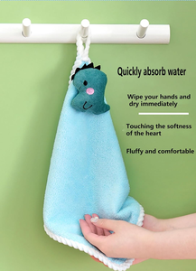 2025 mẫu giáo trẻ em phim hoạt hình san hô nhung trẻ em khăn tay không đều dày khăn nén Thấm Nhà - Product Image 5