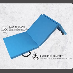 <span class=keywords><strong>Tapis</strong></span> <span class=keywords><strong>de</strong></span> <span class=keywords><strong>gymnastique</strong></span> pliable personnalisé Guli Fitness <span class=keywords><strong>de</strong></span> 2 pouces d'épaisseur, à trois plis, avec poignées <span class=keywords><strong>de</strong></span> transport, pour exercices <span class=keywords><strong>de</strong></span> <span class=keywords><strong>gymnastique</strong></span>, étirements, <span class=keywords><strong>gymnastique</strong></span>, en PU et EPE, 180x60CM - Product Image 2