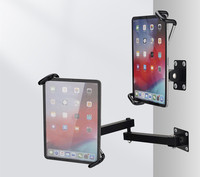 Tablet Duvar Montaj Aparatı iPad 7-12 İnç PAD PC Özel Uyumlu Düz Sürgülü Tutucu Kablo Düzenleyici Katlanabilir Gizlenebilir