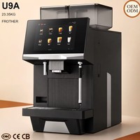 Machine à café commerciale U9, du grain à la tasse, expresso automatique, double moulin, écran tactile, OEM pour chaînes de cafés