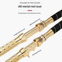 Joran Pancing Laut Dalam Super Keras Bahan Fiberglass 2-Piece Buatan Tangan untuk Ikan Bass/Snapper 1.65m-2.1m