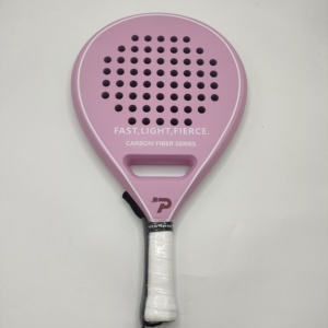 <span class=keywords><strong>Raquette</strong></span> <span class=keywords><strong>de</strong></span> <span class=keywords><strong>padel</strong></span> en fibre <span class=keywords><strong>de</strong></span> carbone légère et durable <span class=keywords><strong>de</strong></span> la série Macaron, haute performance, noyau en mousse EVA rose et blanc pour femmes - Product Image 4