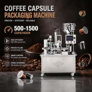 High Speed Automatic Capsule Filling Machine for Coffee K-Cup Nespresso Rotary Sealing Equipment Compact System <b>Small</b> Business - Product Image 1
