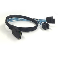 Kabel Internal Mini SAS ke SATA Reverse Breakout (SFF-8087 ke SATA) 3,3 Kaki