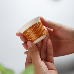 Dehua White Porcelain <b>Tea</b> <b>Set</b> With Bamboo Weaving Cover Bowl Teacups Fairness Cup Traditional Chinese Style Gift <b>Set</b> - Product Image 3