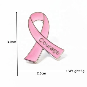 Hope and Faith Cancer Ribbon Esmalte Broche Letras Tema Pin de solapa - Product Image 4