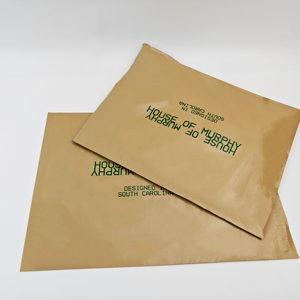 Enveloppes d'expédition en polyéthylène recyclables à fond carré, personnalisées, à adhésif puissant, pour supermarchés, imprimées en sérigraphie, vente en gros - Product Image 1
