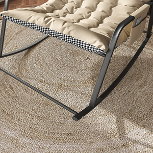 Ergonomic All-Season Comfort Lounge Recliner Breathable Rocking <b>Chair</b> <b>with</b> <b>Storage</b> and Cushions for Dining and Bedroom - Product Image 5
