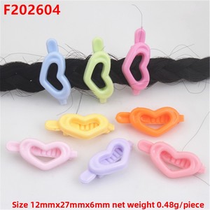 1 Sac de Pinces à Cheveux Coréennes Mini en Plastique en Forme de Cœur, Style Frais et Doux, pour Enfants et Femmes, Accessoires Capillaires Ludiques - Product Image 4