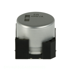 Distribuidor Autorizado, Condensador de Montaje Superficial CAP ALUM 6800UF 20% 6.3V SMD EMVA6R3GDA682MMH0S 6800 uF - Product Image 1