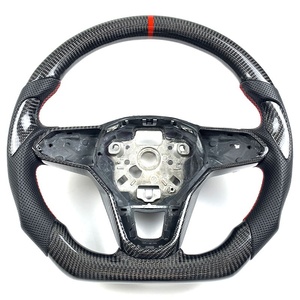 Volante Deportivo de Fibra de Carbono Forjado Real en Oferta para <span class=keywords><strong>Volkswagen</strong></span> MK8 Golf Gti Passat Teramont 2020-2024 - Product Image 3