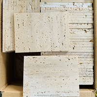 Mosaïque de carreaux en travertin blanc super naturel d'Italie, beige, pour décoration murale