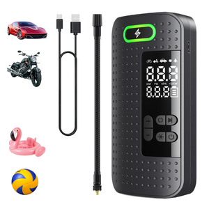 <span class=keywords><strong>Compressor</strong></span> de Ar Portátil 12V para Carro, Cilindro Único, Alta Pressão, com Medidor Digital de Pressão, Luz de Emergência e Kit de Ferramentas - Product Image 1