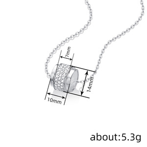 Collana con ciondolo rotondo da donna, gioielli minimalisti alla moda, regalo per l'uso quotidiano - Product Image 4