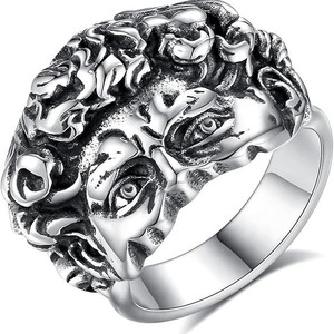 Bague vintage pour homme, bague en métal rare, personnalisation possible, bague en zirconium pour le pouce, bague en acier inoxydable, personnalisée - Product Image 2