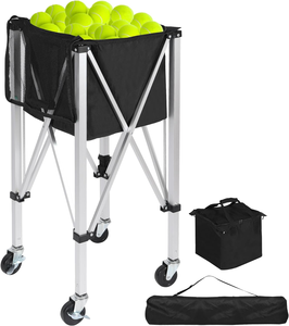Tn02b Draagbare Tennisbal Hopper Mand Met Wielen Tennisbal Kar Voor 150 Pickleball Honkbal, Tennisbal Kar - Product Image 2