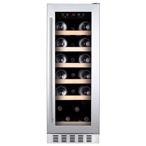 Vinopro vendita diretta della fabbrica 19 bottiglie di raffreddamento del vino doppia zona display in legno controllo temperatura 58L cantina