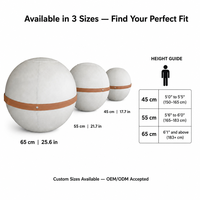 Housse de ballon de yoga en lin personnalisée OEM, couleur et taille sur mesure, protège-ballon d'équilibre pour l'entraînement physique et le fitness