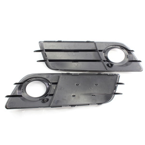 Audi A4L Fog Light Bezels Gloss Black <b>ABS</b> Front Bumper Lower Grille 2009-2012 - Product Image 3