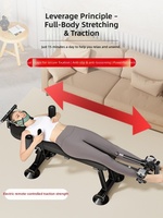 Lit de traction orthopédique électrique multi-positions réglable en acier inoxydable avec cadre en PVC, longueur 190 cm, pour correction cervicale/lombaire