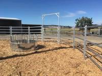 1.8m H X 2.1m L 6 Rail ovale 30x60mm Panneau de cour rond pour chevaux/stylo pour chevaux