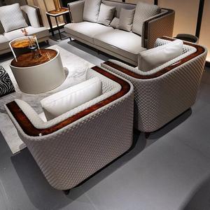 Tela de microfibra de lujo con marco de madera <span class=keywords><strong>polipiel</strong></span> para sala de estar, sofás de lujo, diseño moderno, cómodo sofá de cuero - Product Image 2