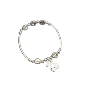 S925 Sterling Silver Charm <b>Bracelet</b> With Teddy Bear Pendant For Women Everyday Wear Jewelry Cartoon Animal Design - Product Image 5
