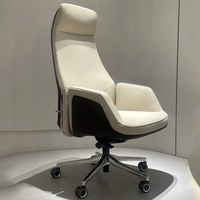 Fauteuil de bureau ergonomique moderne en cuir véritable pour salle de conférence, design contemporain, idéal pour les professionnels (vente en gros)