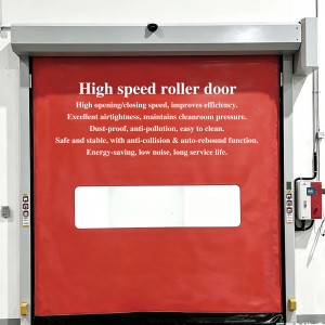 <span class=keywords><strong>Porte</strong></span> à enroulement automatique à grande vitesse en <span class=keywords><strong>PVC</strong></span> avec fenêtre transparente pour les opérations en salle blanche - Product Image 6