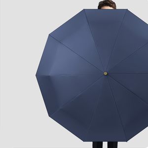 <span class=keywords><strong>Parapluie</strong></span> rétro <span class=keywords><strong>pliant</strong></span> entièrement automatique de haute qualité 3 fois poignée incurvée en bois massif avec <span class=keywords><strong>parapluie</strong></span> imprimé logo - Product Image 5