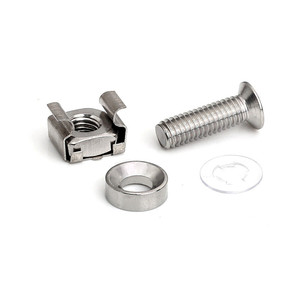 Vis et écrous de fixation pour rack de serveur, en zinc noir, M5 M6 x 16 mm - Product Image 5