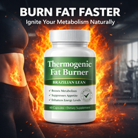 Etiqueta Personalizada, Quemador de Grasa Termogénico, 60 Cápsulas, Suplemento Dietético para Apoyar el Metabolismo Energético, Proveedor