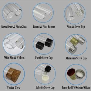 Tubo de prueba de vidrio de borosilicato con cubierta de aluminio, vidrio de <span class=keywords><strong>laboratorio</strong></span> de alta calidad, certificado CE ISO - Product Image 6