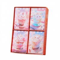 Carnet A7 avec couverture en PVC, motif chat mignon, café, crème glacée, 64 feuilles, 80 g/m², ligné, mini carnet de poche, papeterie scolaire pour enfants, vente en gros