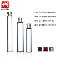 Cartouche en verre jetable de 3 ml avec couvercle en aluminium, flacons stériles assortis pour stylo injecteur d'insuline