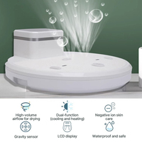 Sèche-corps à air chaud PTC pour salle de bain, contrôle tactile, 4 vitesses, minuterie, arrêt automatique, verrouillage enfant, souffleur d'air chaud domestique