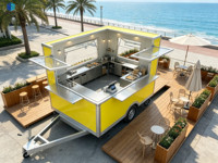 Remorque alimentaire portable à structure en acier, entièrement équipée, design moderne, pour la restauration mobile, les événements extérieurs, les appartements et les hôtels