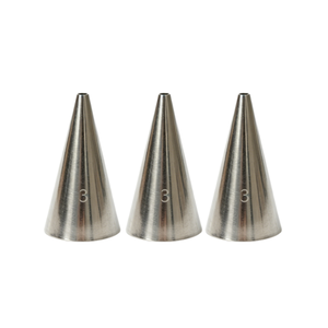 3 pièces # 3 douilles à pâtisserie rondes, embout en acier inoxydable 304 pour la décoration de gâteaux, la création de lignes et la décoration - Product Image 1