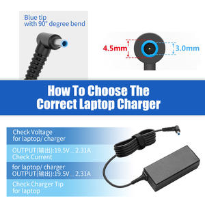 19,5 V 2.31A 45W punta azul 4,5*3,0mm reemplazo del adaptador <span class=keywords><strong>de</strong></span> corriente alterna para portátil para <span class=keywords><strong>HP</strong></span> 740015-003 cargador <span class=keywords><strong>de</strong></span> batería <span class=keywords><strong>de</strong></span> 19,5 V 2.31a - Product Image 6