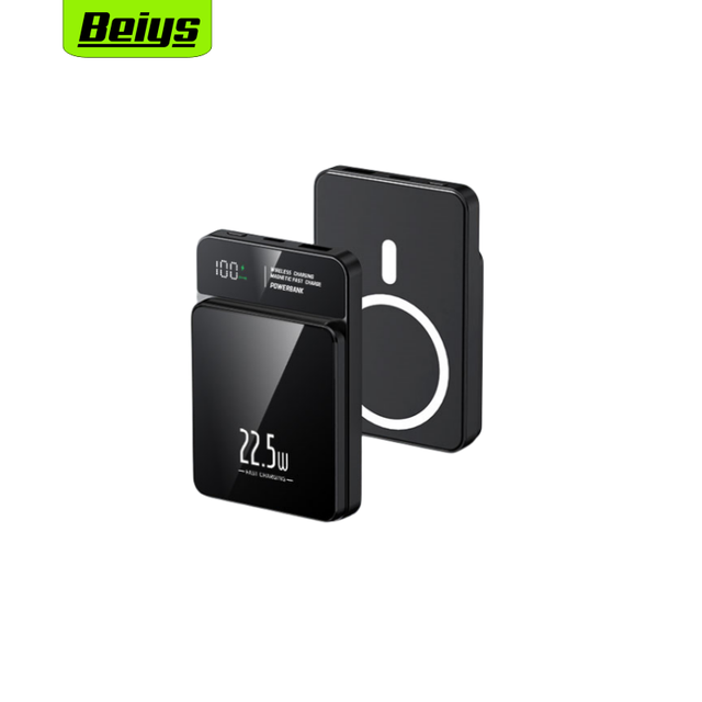 Mini Portable Power Bank 10000mah Mobile Magnetic Wireless Charging PD 22.5W Fast Charger 5000mah Wireless Power Bank