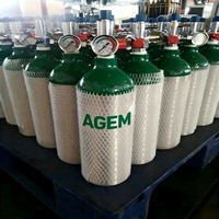 Tanque de CO2 de Aluminio de Grado Alimenticio DOT 3AL para Bebidas y Acuarios, Botella Generadora de CO2 de 1L, 5lb, 10lb, 20lb, 50lb