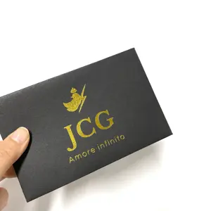 Logotipo personalizado luxo Em Relevo Folha De Ouro Papel Rosa Envelope De Negócios Para Embalagem De Cartão decoração rosa obrigado cartão